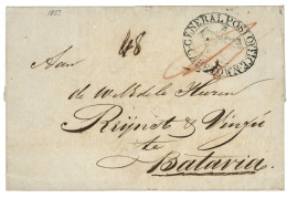 CAPE OF GOOD HOPE To NETHERLANDS INDIES : 185€ GENERAL POST OFFICE CAPETOWN + "48" Tax Marking On Entire Letter Dateline - Cabo De Buena Esperanza (1853-1904)