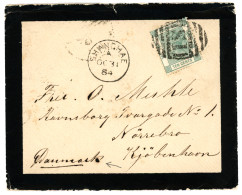 SHANGHAI - BRITISH P.O To DENMARK : 1884 10c Canc.  S1 + SHANGHAE On Envelope To NÖRREBRO (DENMARK). Rare Destination. S - Altri & Non Classificati