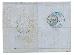 POSTA EUROPEA - CAIRO : 1863 FRANCE 20c (x5) On Cover From PARIS To CAIRO (EGYPT). Verso, POSTA EUROPEA CAIRO Black + PO - Autres & Non Classés