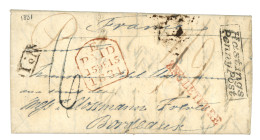 GREAT BRITAIN : 1831 Boxed HASTINGS / PENNY POST + N°1 + Red Entry Mark ANGLETERRE On Entire Letter To FRANCE. Vvf. - Autres & Non Classés