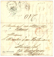 INDRAMAJOE NETHELANDS INDIES To PRUSSIA : 1847 "LANDMAIL Via MARSEILLE / FRANCO" + Verso ALEXANDRIA + PURIFIE LAZARET MA - Sonstige & Ohne Zuordnung