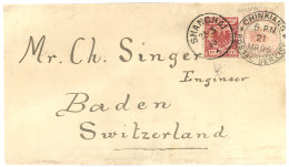 CHINA - CHINKIANG LOCAL POST : 1895 VORLAUFER 10pf Canc. SHANGHAI  + CHINKIANG LOCAL POST 1/2c Canc. CHINKIANG POSTAL SE - China (offices)