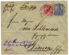 PETCHILI : 1901 GERMANIA 20pf (PVd) +10pf Overprint CHINA Canc. PEKING On "FELDPOST-BRIEF" To GERMANY. Nice Combination. - China (offices)