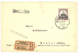 BAGAMOYO : 1906 45h Canc. BAGAMOYO On REGISTERED Envelope To GERMANY. Scarce. Vvf. - German East Africa