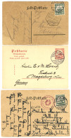 1913/15 Lot 3 Covers : 1913 4h + LOURENCO MARQUEZ + CENSOR, 1914 P./Stat 7 1/2h Signed BOTHE, 1915 4h Canc. DARESSALAM + - Afrique Orientale