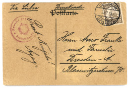 WAR TIME : 1915 2 1/2h Canc. DARESSALAM + "DRUCKSACHE"  + "Via LISBOA" + Red Cachet ZENSUR PASSIERT DEUTSCH-OSTAFRIKA On - Duits-Oost-Afrika
