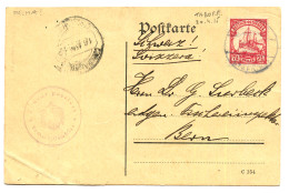 WAR TIME : 1915 7 1/2h Canc. TABORA + Portuguese Cachet NYASSA + ZENSUR PASSIERT DEUTSCH OSTAFRIKA On Card (crease) To S - Duits-Oost-Afrika