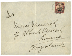 CAMEROON -  BRITISH Occupation - C.E.F : 1915 CEF 6d On 50pf Canc. DUALA KAMERUN On Envelope To LOME TOGO  With Arrival  - Camerun