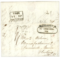 IONIAN ISLANDS : 1842 Scroll CEFALONIA On Entire Letter To STIRLING (GREAT BRITAIN). Superb. - Other & Unclassified