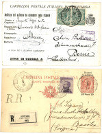 ITALIAN P.O. - ALBANIA : 1911/16 Lot 2 Cards To SWITZERLAND. Vf. - Altri & Non Classificati