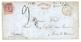 MAURITIUS : 1862 4d Canc. B53 + "9" Tax Marking + INSUFFICIENTLY PREPAID On Entire Letter To FRANCE. Vf. - Mauritius (...-1967)