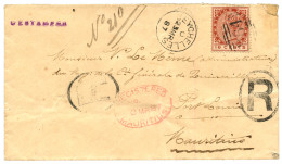 MAURITIUS / SEYCHELLES : 1887 MAURITIUS 16c Canc. B64 + SEYCHELLES On REGISTERED Envelope To MAURITIUS. REGISTERED Cover - Maurice (...-1967)