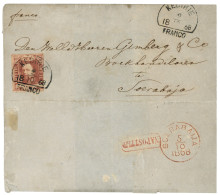 KEDIRIE : 1868 10c (n°1)  Just Touched At Right Canc. Half Round KEDIRIE /FRANCO On Cover To SOERABAJA. Vvf. - Nederlands-Indië