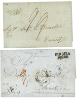 ROMANIA : 1852/55 2 Entire With Austrian Cachet IBRAILA To TRIESTE. Vvf. - Other & Unclassified