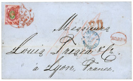 RUSSIA : 1869 30k Canc. MOSCOU In Red On Cover To FRANCE. Vvf. - Sonstige & Ohne Zuordnung