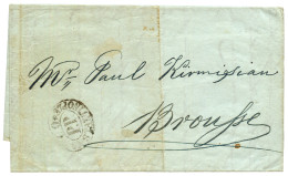 TURKEY - SHIP MAIL : 1854 P.P / COSTANTINOPLI Cachet On Entire Letter From CONSTANTINOPLE To BROUSSE. Vf. - Andere & Zonder Classificatie