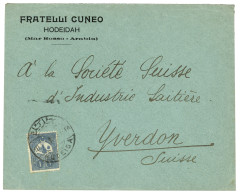 TURKISH P.O. - YEMEN : 1909  1P Canc. HODEIDA On Commercial Envelope To SWITZERLAND. Vf. - Andere & Zonder Classificatie