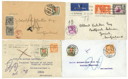 UGANDA : 1928/37 Lot 4 Nice Covers From UGANDA KENYA To SWITZERLAND With SWISS POSTAGE DUES. Vvf. - Ouganda (...-1962)