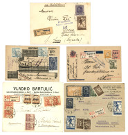 AUSTRIA - CROATIA : Lot Of 5 Covers (4 REGISTERED)  To SWITZERLAND. Vvf. - Other & Unclassified