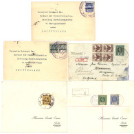 GILBERT & ELLICE ISLANDS : 1912/34 Lot Of 5 Covers (OCEAN ISLD, TARAWA, FUNAFUTI, ADANUKA ...). Vf. - Gilbert- Und Ellice-Inseln (...-1979)