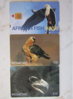 3   CHIP  CARD   SOUTH AFRICA   EAGLES   RAPACES - Aquile & Rapaci Diurni