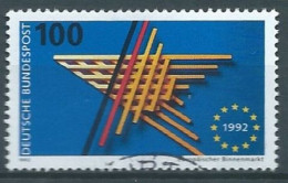 ALLEMAGNE ALEMANIA GERMANY DEUTSCHLAND BUND 1992 EUROPÄISCHER BINNENMARKT 100 PFG USED MI 1644 YT 1476 SC 1766 SG 2493 - Gebraucht