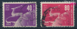 Israel 28-29 (kompl.Ausg.) Gestempelt 1950 75 Jahre UPU (10252017 - Oblitérés (sans Tabs)