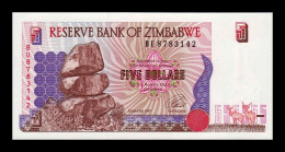 Zimbabwe 5 Dollars 1997 Pick 5b Sc Unc - Zimbabwe