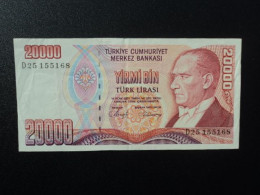 RÉPUBLIQUE DE TURQUIE * : 20 000 LIRA   L.1970 (1988)     P 201     TTB+ - Turquie