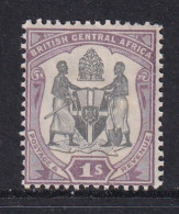 British Central Africa: 1897/1900   Arms    SG47    1/-    MH - Nyassaland (1907-1953)