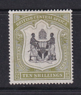 British Central Africa: 1897/1900   Arms    SG50a    10/-    MH - Nyasaland (1907-1953)