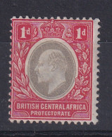 British Central Africa: 1903/04   Edward     SG59    1d      MH - Nyassaland (1907-1953)