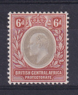 British Central Africa: 1907   Edward     SG71    6d      MH - Nyassaland (1907-1953)