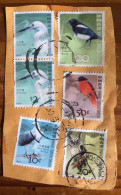 Hong Kong 2006, 6 Stamps On A Piece Of Paper, Birds (o), Used - Used Stamps