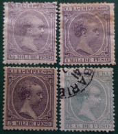 Espagne > Colonies Et Dépendances > Cuba 1891-92  Roi Alfonso XIII  Edifil N°  118_119_121_127 - Cuba (1874-1898)