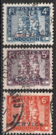 INDOCHINE Timbres De SERVICE N°4 à 6 Oblitérés TB Cote 4€25 - Andere & Zonder Classificatie