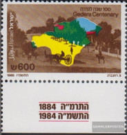 Israel 1015 With Tab (complete Issue) Unmounted Mint / Never Hinged 1985 Stadtjubiläen - Neufs (avec Tabs)