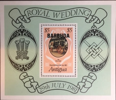 Barbuda 1981 Royal Wedding Minisheet MNH - Barbuda (...-1981)