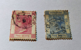 HONG-KONG 1880- Victoria, 2 Values, Used - Oblitérés