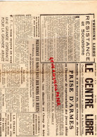 LIMOGES-GUERRE 1939-45- WW2-LE CENTRE LIBRE-16-9-1944-RESISTANCE-FFI- VARSOVIE PRAGA-GENERAL DE GAULLE A LYON-MILICE - Historische Dokumente