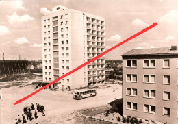 AK Bad Dürrenberg Hochhaus Nr 20 Neubaugebiet Breite Heinrich Heine Straße Soleweg Bus Leuna Merseburg Lützen Halle DDR - Merseburg