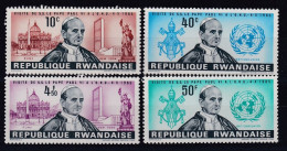 RUANDA RWANDA 1966 - VISITA DEL PAPA PABLO VI - YVERT Nº 144/147** - Unused Stamps