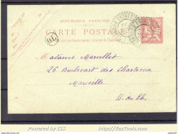 FRANCE CP RICHEMENT DECOREE A LA MAIN AVEC CACHET PERLÉ D'ENTRESSEN DU 02/10/1903 - Standard Postcards & Stamped On Demand (before 1995)