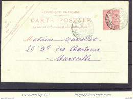 FRANCE CP RICHEMENT DECOREE A LA MAIN AVEC CACHET A DATE DE MARSEILLE DU 10/06/1904 - Standard Postcards & Stamped On Demand (before 1995)