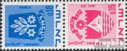 Israel 486/444sP Senkrechtes Paar Postfrisch 1971 Wappen - Ongebruikt (zonder Tabs)