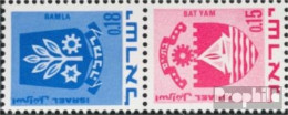 Israel 486/444sP Senkrechtes Paar Postfrisch 1971 Wappen - Ungebraucht (ohne Tabs)