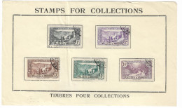 French Andorra 1932 Lot Of 5 Used Stamps On Paper. Mi 24-28 - Oblitérés