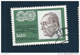 N°1182 Géneral Emilio Garrastazu Médici 1e   Oblitéré 1973 Timbre Portugal - Gebraucht