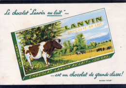 Chocolat Lanvin Au Lait... Est Un Chocolat De Grande Classe - Chocolat