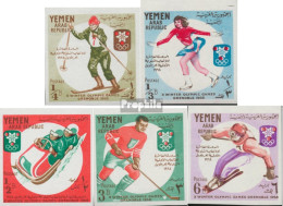 Nordjemen (Arabische Rep.) 624-628 (kompl.Ausg.) Postfrisch 1967 Olympische Winterspiele - Yémen